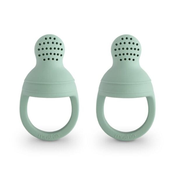 Ollie bebe Mushie Silicone Fresh Food Feeder 2-Pack - Cambridge Blue