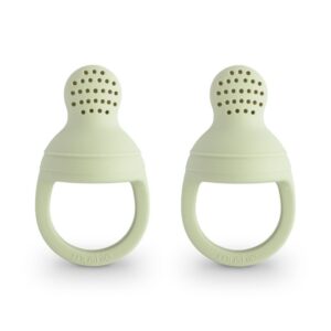 Ollie bebe Mushie Silicone Fresh Food Feeder 2-Pack - Sage