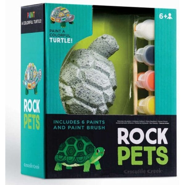 Ollie bebe Σετ Ζωγραφικής Rock Pets Χελώνα BER-3875652 12,7x7,6x7,6cm Grey Crocodile Creek