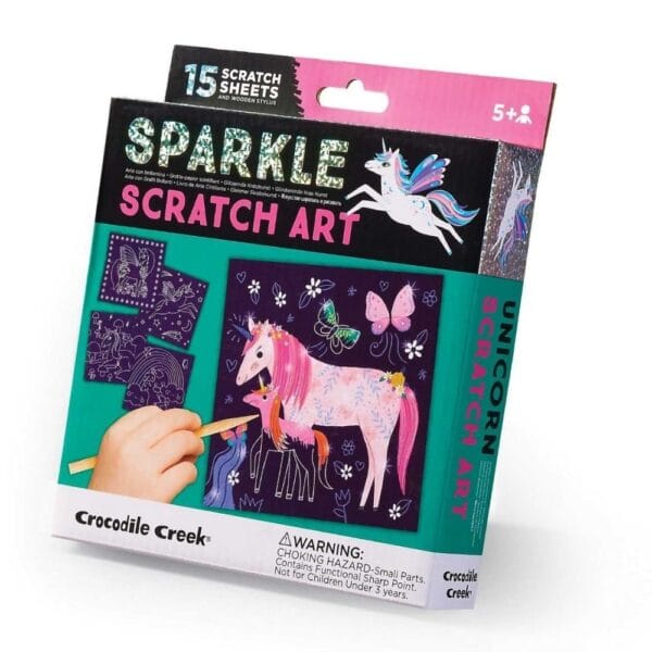 Σετ ζωγραφικής Sparkle Scratch Art Μονόκεροι - CROCODILE CREEK