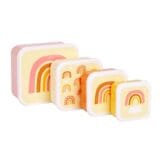A little lovely company Σετ 4 δοχεία φαγητού Lunch & Snack Box Rainbows - Image 7