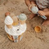 LITTLE DUTCH. Ice Cream Vintage Stripes Σετ Κουβαδάκι Παραλίας με Αξεσουάρ από Πλαστικό σε Μπλε Χρώμα 17 εκ. (14τμχ) - Image 2
