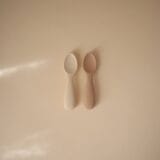 Mushie Toddler Starter Spoons / Κουταλάκια - Silicone 2-Pack - Natural/Shifting Sand - Image 2