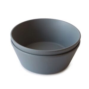 Ollie bebe Mushie Dinner Bowl - Round - Smoke