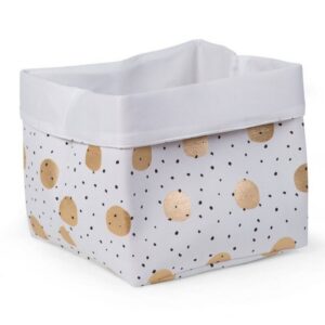 Ollie bebe CHILDHOME Canvas Box 32x32x29 - White Gold Dots