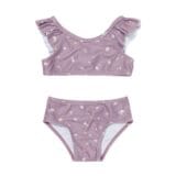 Ollie bebe LITTLE DUTCH. Παιδικό σετ μπικίνι με βολάν Mauve Blossom
