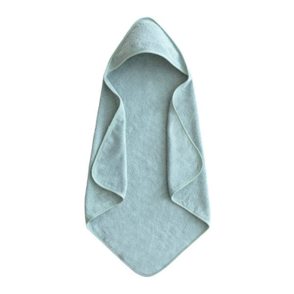 Ollie bebe Mushie Hooded Towel - Sea Mist