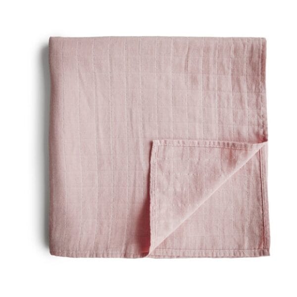 Ollie bebe Mushie Swaddle - Rose Vanilla
