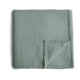 Ollie bebe Mushie Swaddle - Roman Green