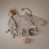 Mushie ​​Long Sleeve Bib / Σαλιάρα​ - Pastel Blooms - Image 3