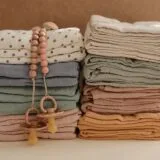 Mushie Swaddle - Caramel Polka Dots - Image 4