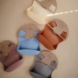 Mushie Silicone Bib - Cedar - Image 3