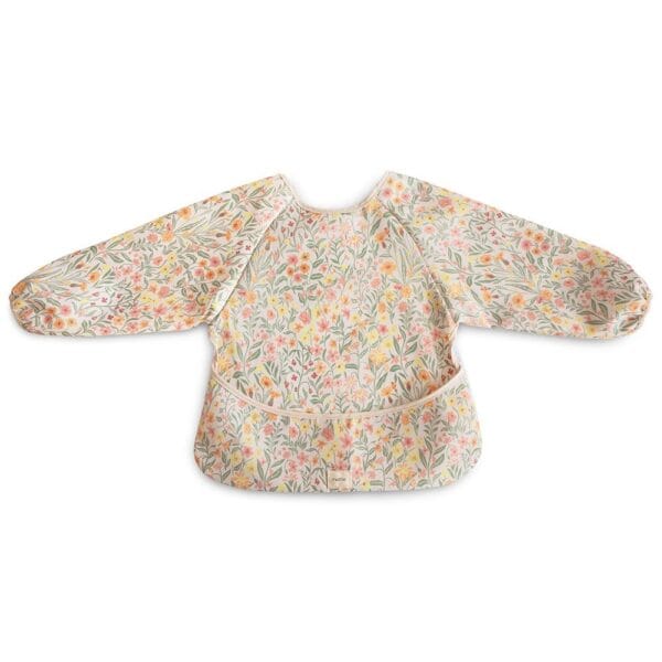 Ollie bebe Mushie ​​Long Sleeve Bib​ - Pastel Blooms