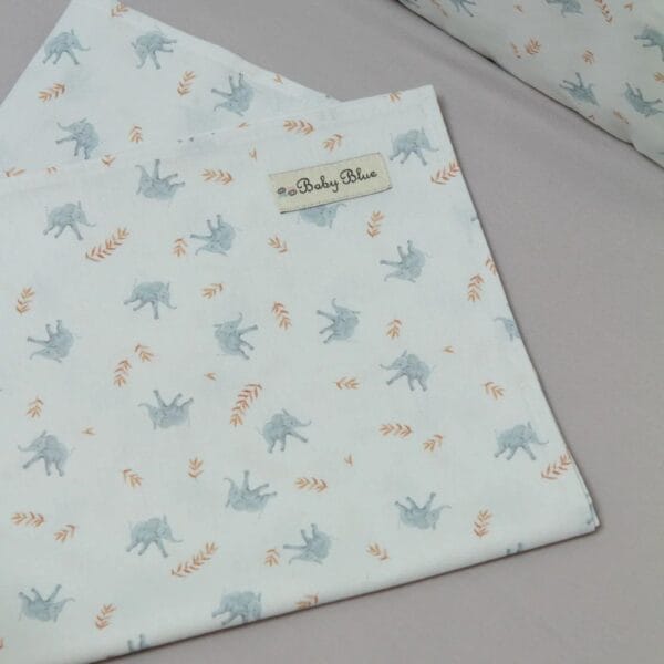 Ollie bebe Bbaby blue Elephants Σετ Σεντόνια
