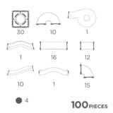 Cleverclixx. Ball Run Dazzling Lights Pack 100 κομμάτια - Image 6