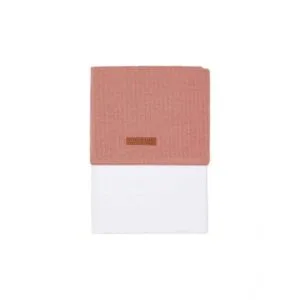 Ollie bebe Little Dutch Βρεφικό Σεντόνι Λίκνου Βαμβακερό Pure Pink
