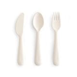 Ollie bebe Mushie Cutlery - Ivory