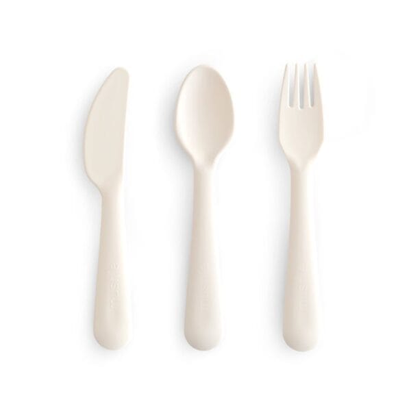 Ollie bebe Mushie Cutlery - Ivory