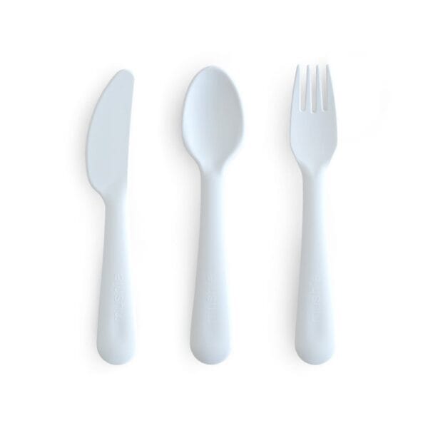 Ollie bebe Mushie Cutlery - Powder Blue