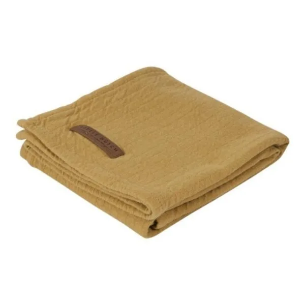 Ollie bebe LITTLE DUTCH. Κουβερτάκι αγκαλιάς – ύπνου Pure Ochre 120X120εκ.