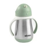 BEABA Stainless Steel Cup Straw 250ml - Sage Green - Image 3
