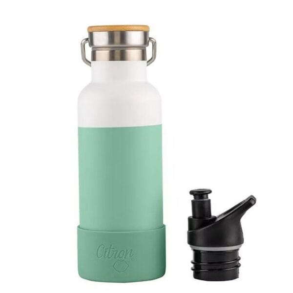 Ollie bebe CITRON 500ml Stainless Steel Thermos Bottle - Green with Sports Cap
