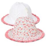 Ollie bebe LITTLE DUTCH. Παιδικό καπέλο ήλιου διπλής όψης Sunny Flowers Multi-colour