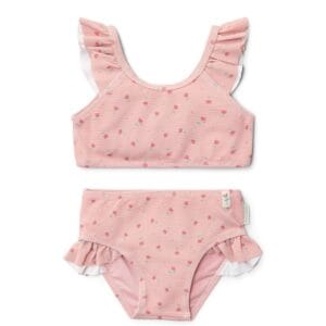 Ollie bebe LITTLE DUTCH. Παιδικό σετ μπικίνι με βολάν Sunny Flowers Blush