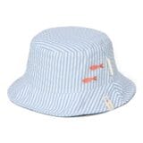 LITTLE DUTCH. Παιδικό καπέλο ήλιου διπλής όψης Stripes Ocean Blue - Image 5