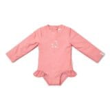 Ollie bebe LITTLE DUTCH. Ολόσωμο μακρυμάνικο μαγιό για κορίτσια Sunny Flowers Rouge