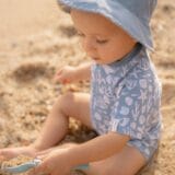 LITTLE DUTCH. Ολόσωμο κοντομάνικο μαγιό Sea Life Ocean Blue - Image 2