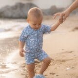 LITTLE DUTCH. Ολόσωμο κοντομάνικο μαγιό Sea Life Ocean Blue - Image 3