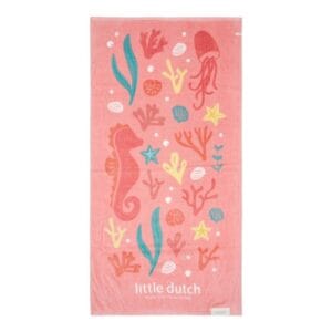 Ollie bebe Little Dutch Ocean Treasures Παιδική Πετσέτα Θαλάσσης Ροζ 60x120cm LD-CL25039118