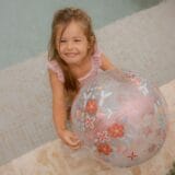 LITTLE DUTCH. Μπάλα παραλίας 3D Pink Flowers - Image 4