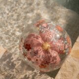 LITTLE DUTCH. Μπάλα παραλίας 3D Pink Flowers - Image 5