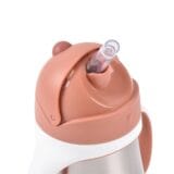 BEABA Stainless Steel Cup Straw 250ml / Παγούρι - Terracotta - Image 3