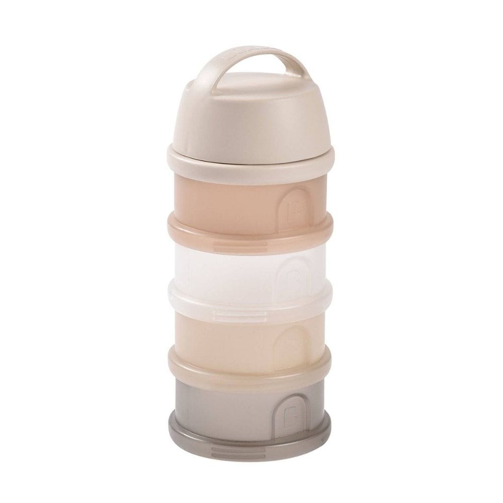 BEABA Milk Container 4 Compartments - Translucent Clay