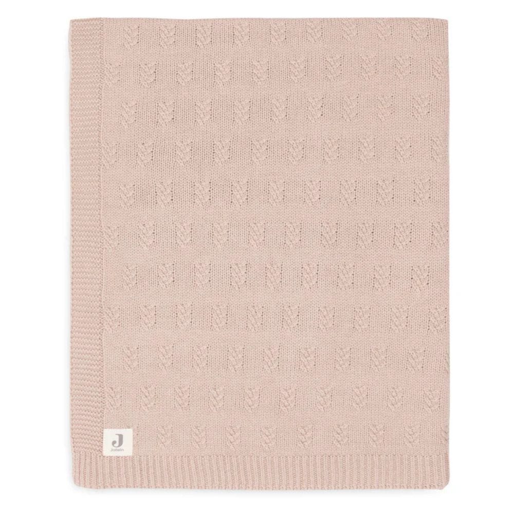 Ollie bebe Blanket Cradle 75x100cm Grain Knit - Wild Rose