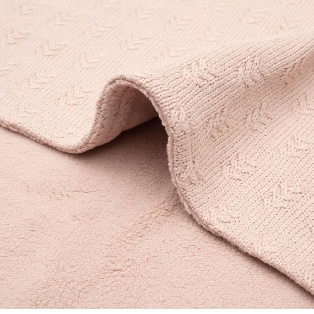 Jollein. Blanket / Κουβέρτα 100x150cm Grain Knit - Wild Rose/Velvet - Image 3