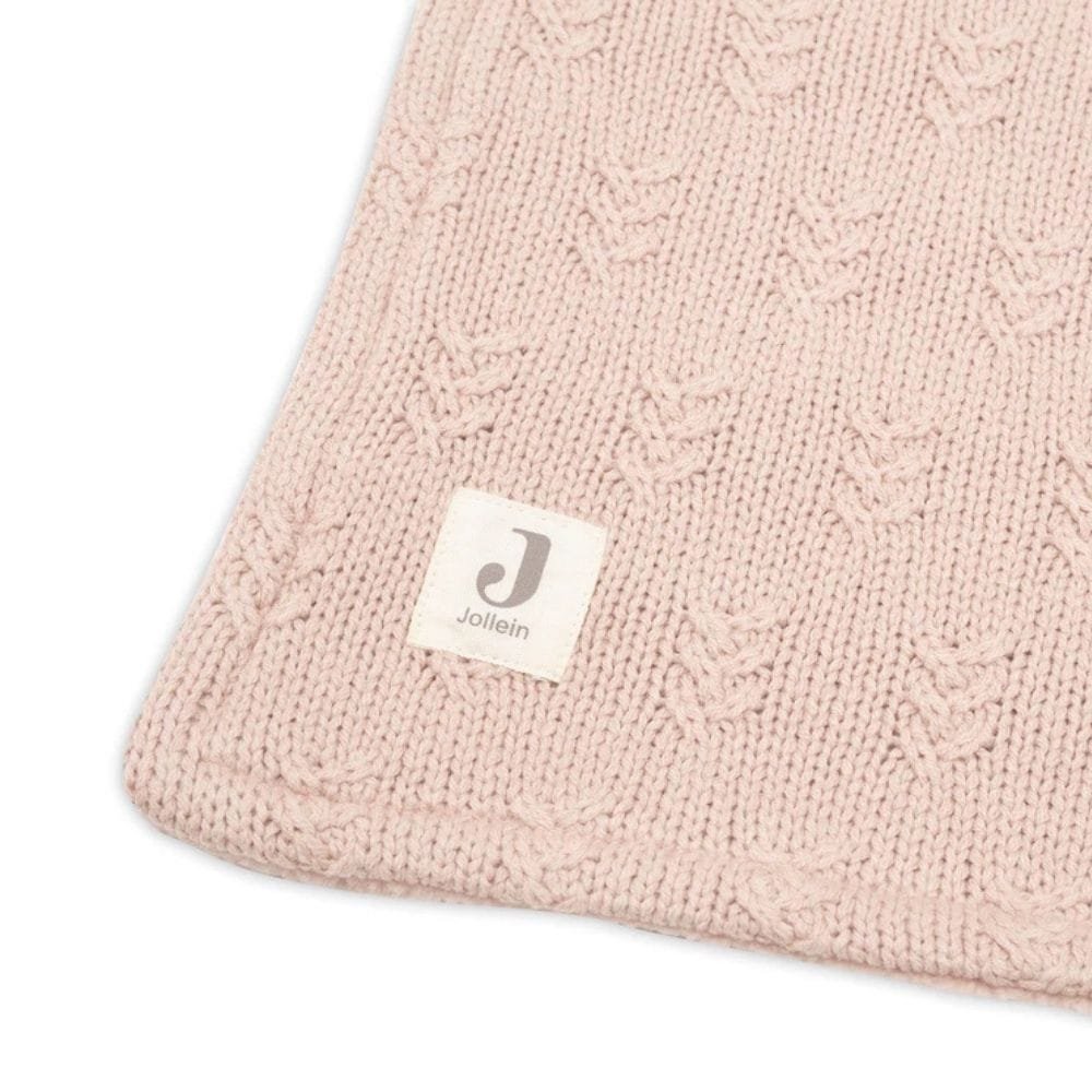 Jollein. Blanket / Κουβέρτα 100x150cm Grain Knit - Wild Rose/Velvet - Image 4