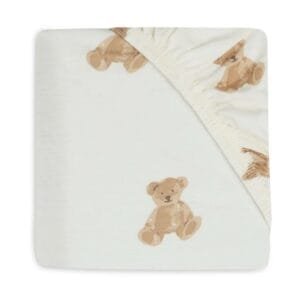 Ollie bebe Fitted Sheet Jersey 70/140x75/150cm - Teddy Bear