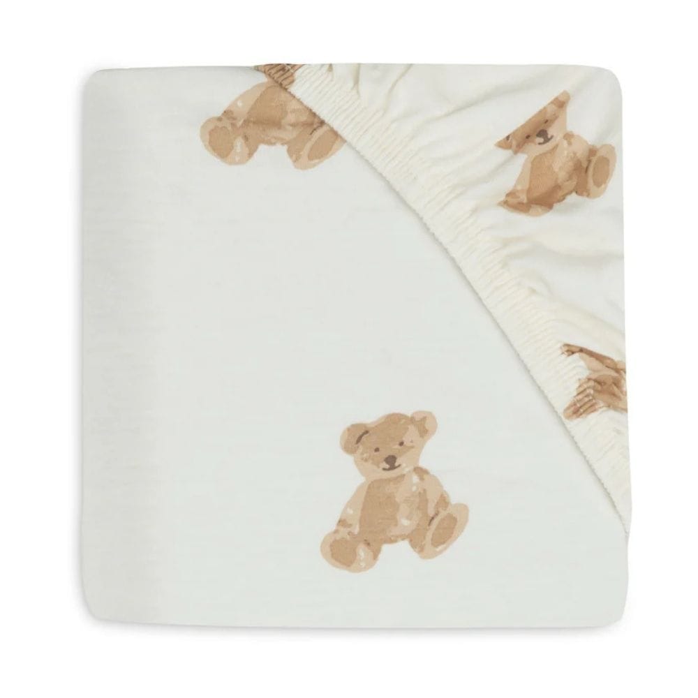 Ollie bebe Fitted Sheet Jersey 70/140x75/150cm - Teddy Bear