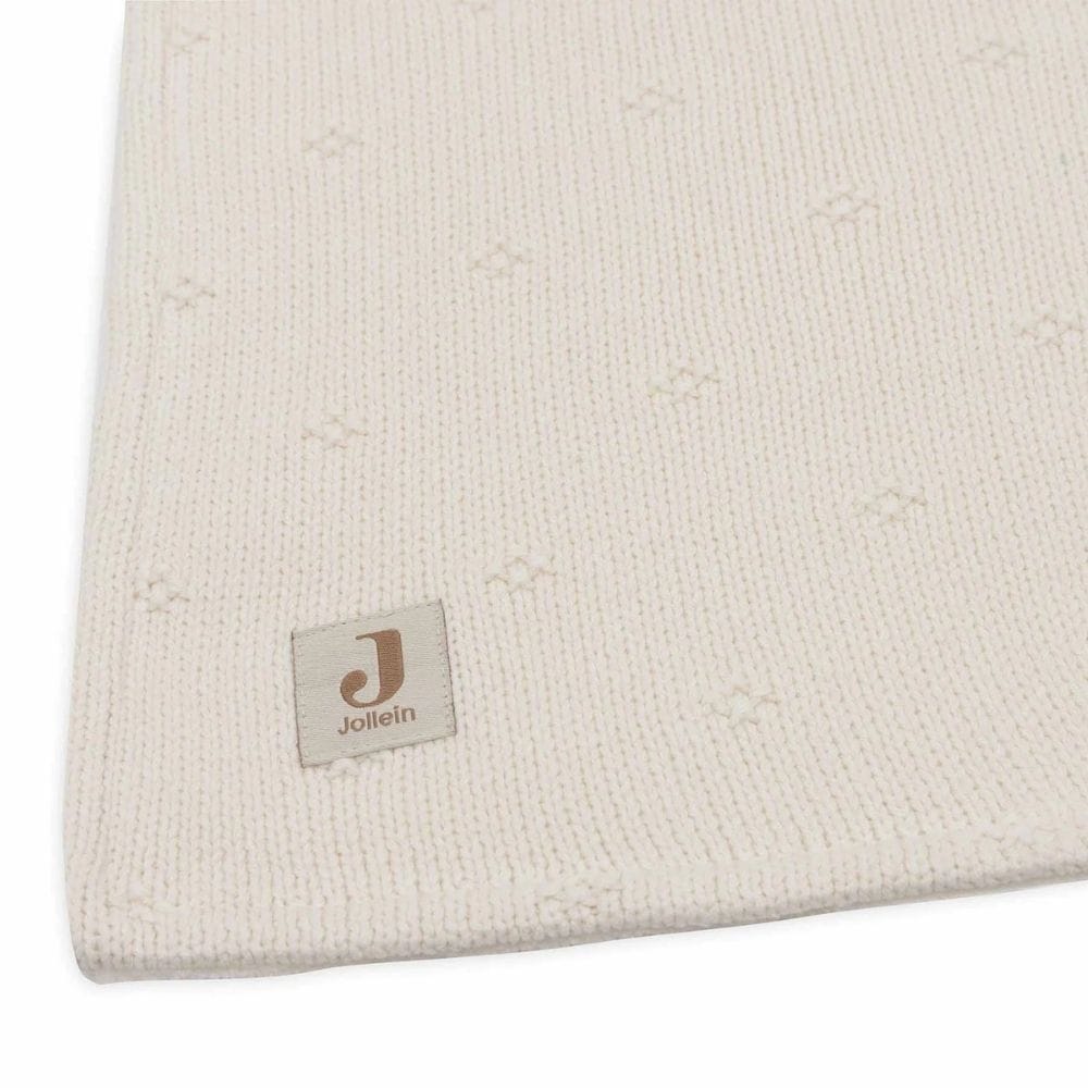 Jollein. Blanket / Κουβέρτα 75x100cm Cosy Knit - Ivory/Velvet - Image 4