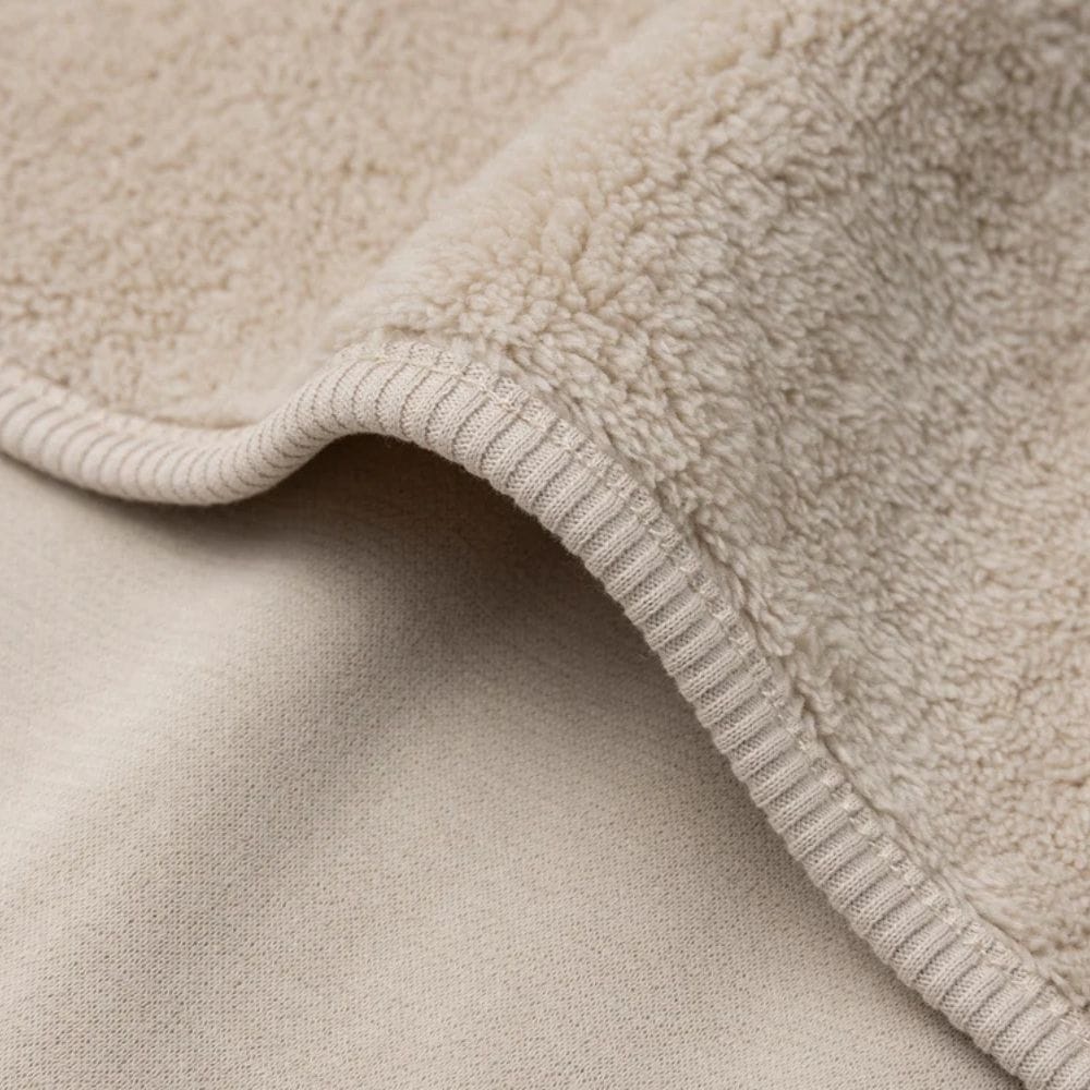 Jollein. Blanket / Κουβέρτα 100x150cm Basic Jersey/Sherpa - Warm Sand - Image 3