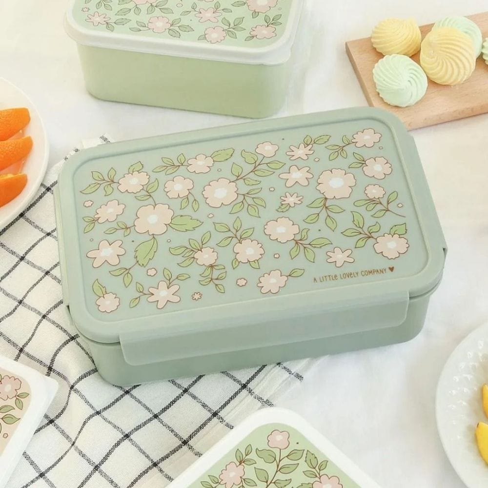 A little lovely company: Δοχείο φαγητού Bento με χωρίσματα- 1,2 L- Blossoms-sage - Image 3