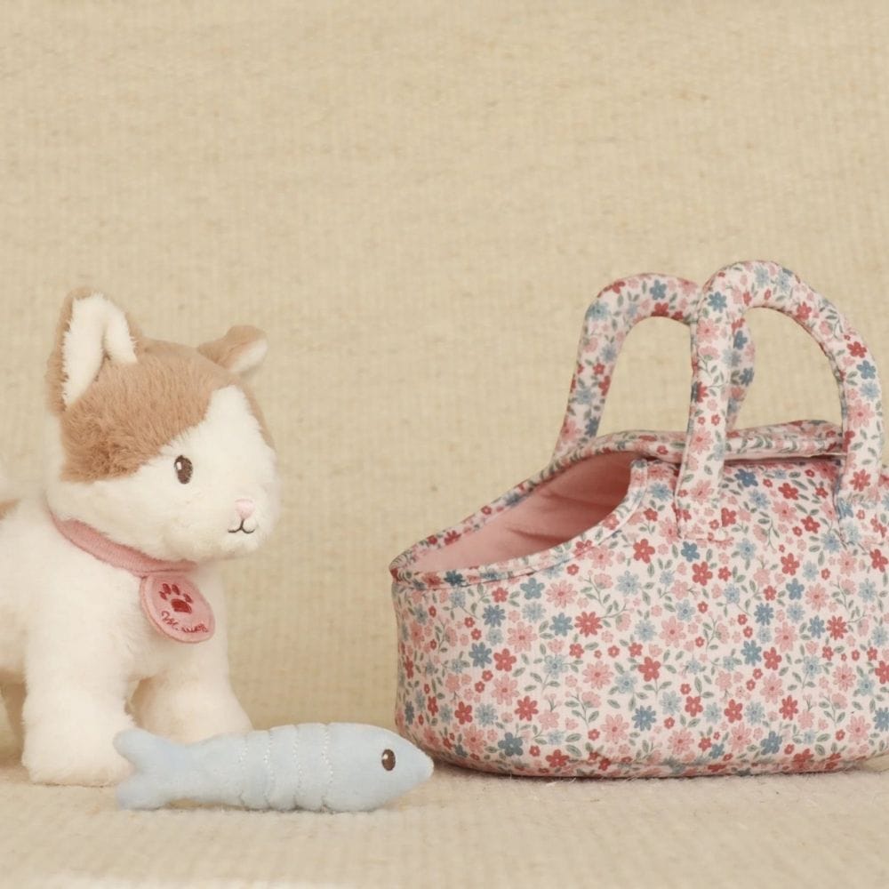 LITTLE DUTCH. Υφασμάτινη γατούλα Marley σε καλαθούνα GRS - Image 4