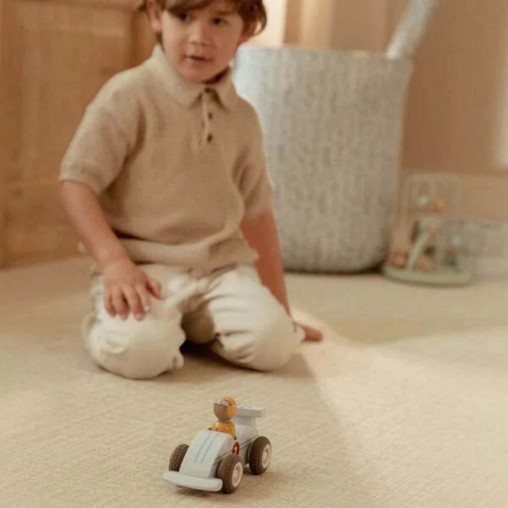 LITTLE DUTCH. Ξύλινα αγωνιστικά αυτοκινητάκια pull-back FSC - Image 5