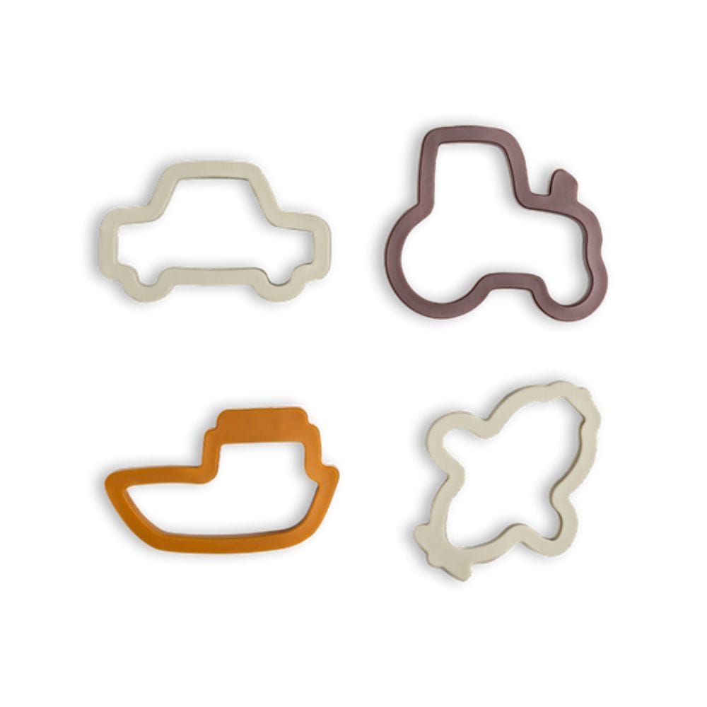 Ollie bebe CITRON Sandwich/Cookie Cutters - Car, Truck, Plane, Ship (Set of 4)
