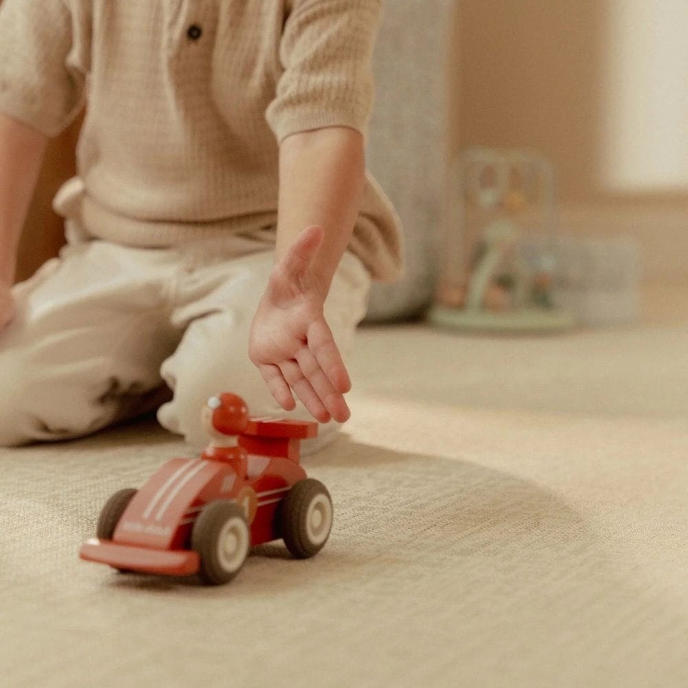 LITTLE DUTCH. Ξύλινα αγωνιστικά αυτοκινητάκια pull-back FSC - Image 3