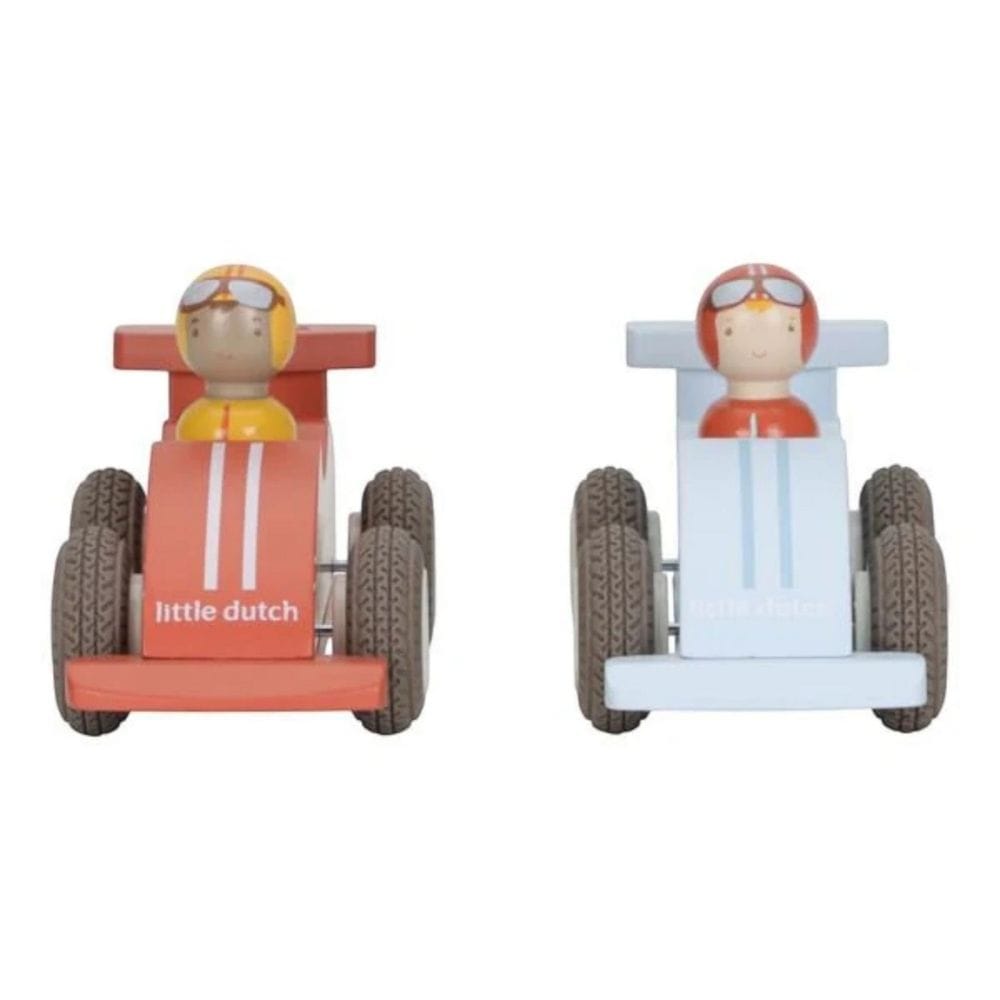 LITTLE DUTCH. Ξύλινα αγωνιστικά αυτοκινητάκια pull-back FSC - Image 8